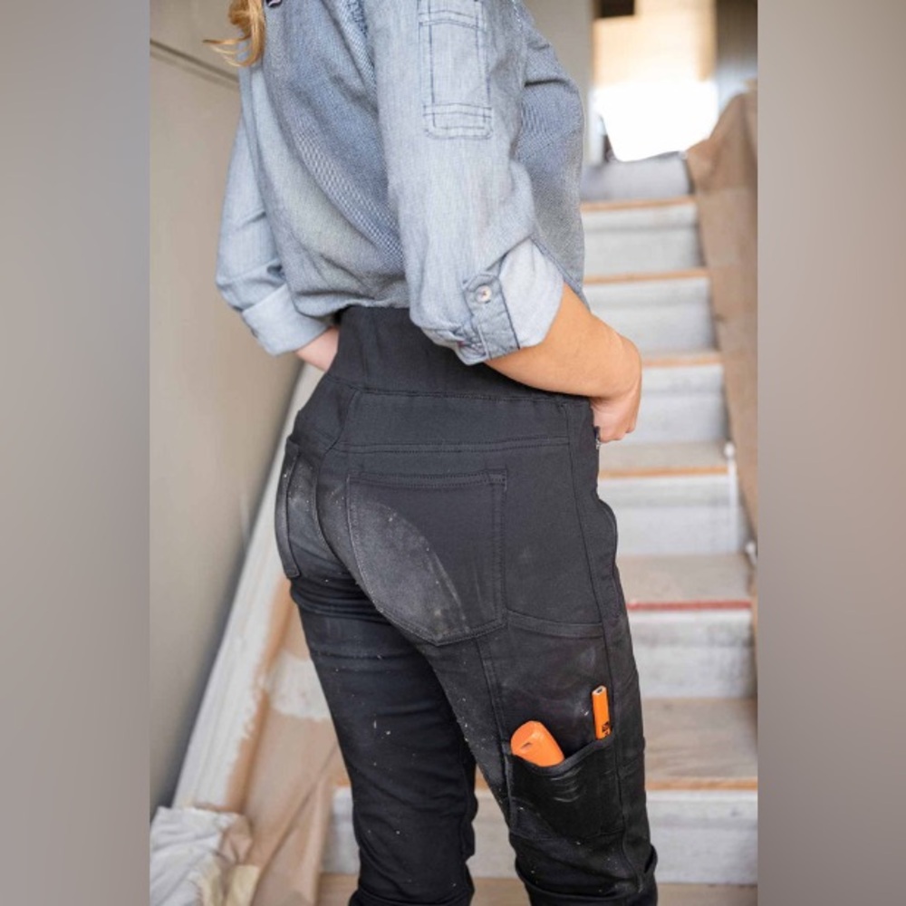 New! Dovetail Workwear, multiple size, Christa DIY, High Performance Black Denim - Picture 7 of 11